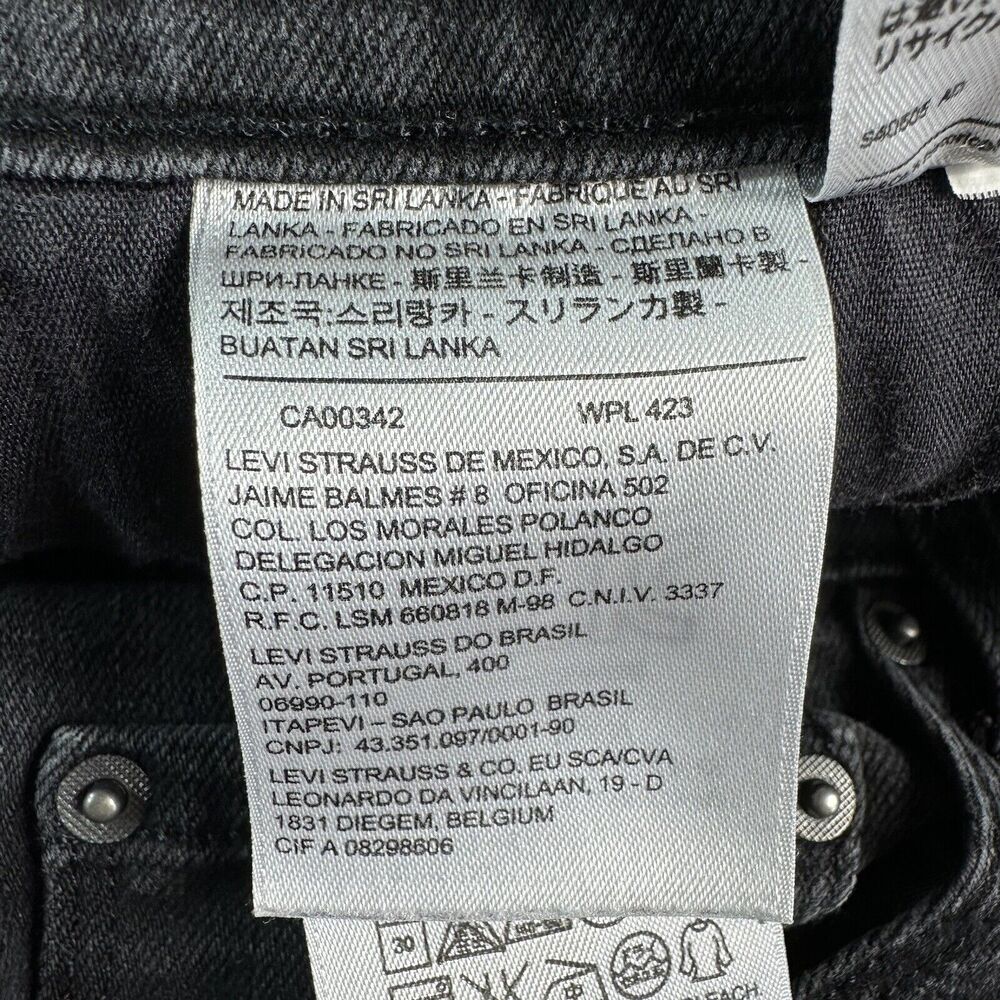 Levi's 505 STRAIGHT LEG Womens Size 8 Black Mid Rise Jeans Denim Pants 30x31 - Picture 9 of 11